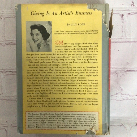 Reader’s Digest Condensed Books Summer 1958 Hardcover Book - Picture 2 of 3